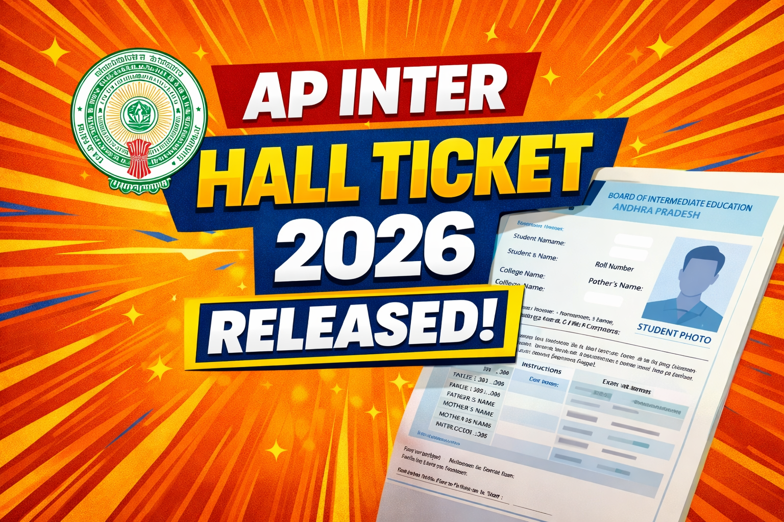 AP Inter Hall Ticket 2026 Download
