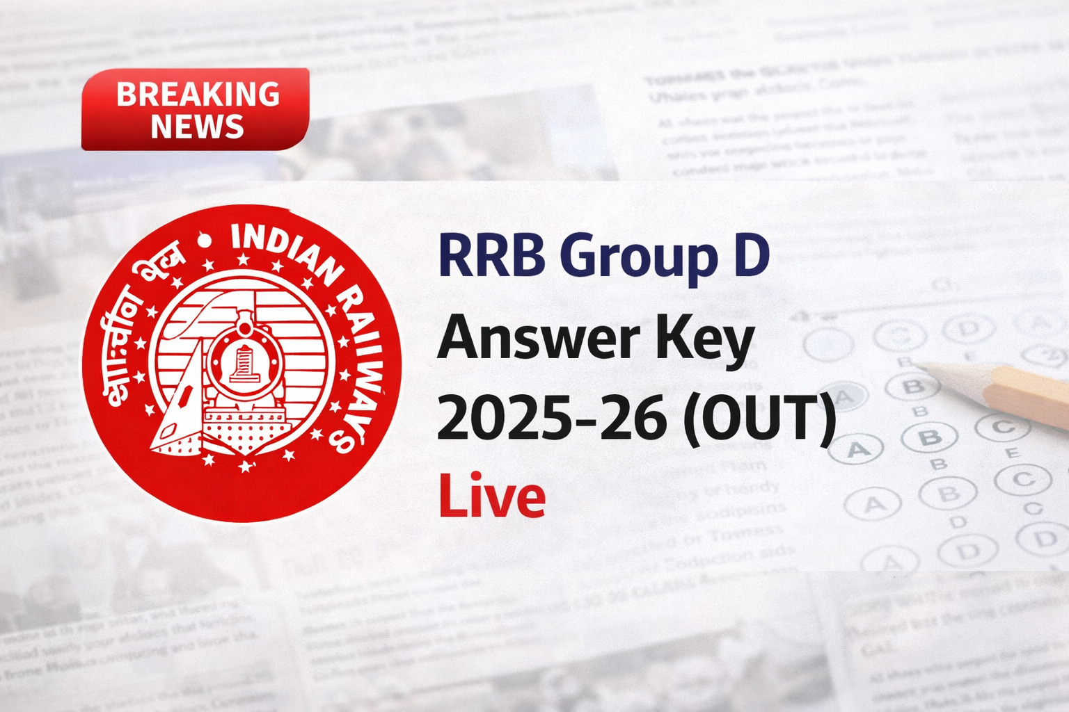 RRB Group D Answer Key 2026 Released